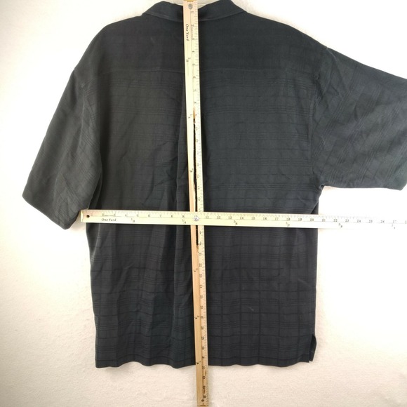 Tommy Bahama Mens Large Silk Casual Button Up Shirt Black Size L - Picture 6 of 8